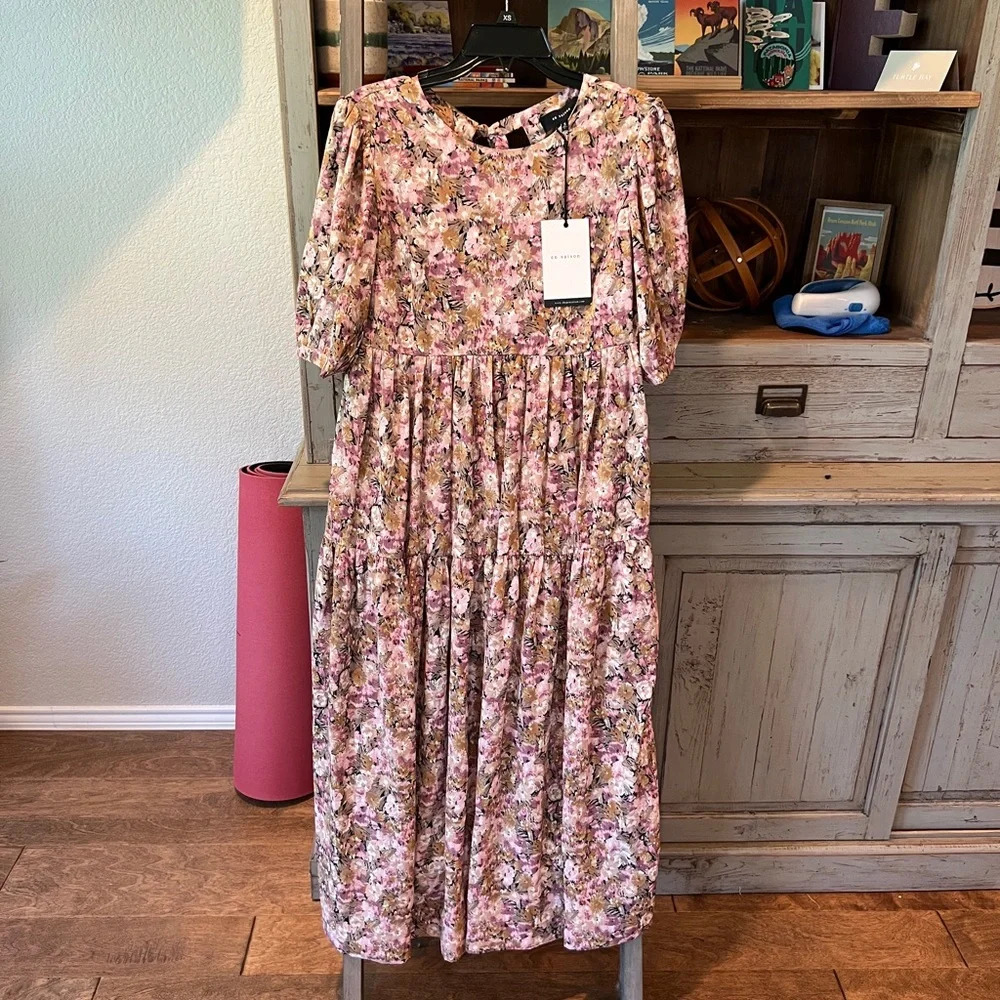 NWT En Saison Jocelyn floral cottage core dress size Small